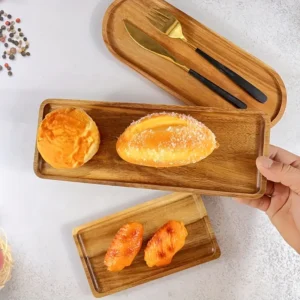 Grande Assiette Rectangulaire En Bois – Image 2