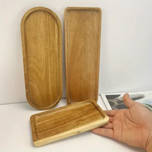 Grande Assiette Rectangulaire En Bois – Image 1